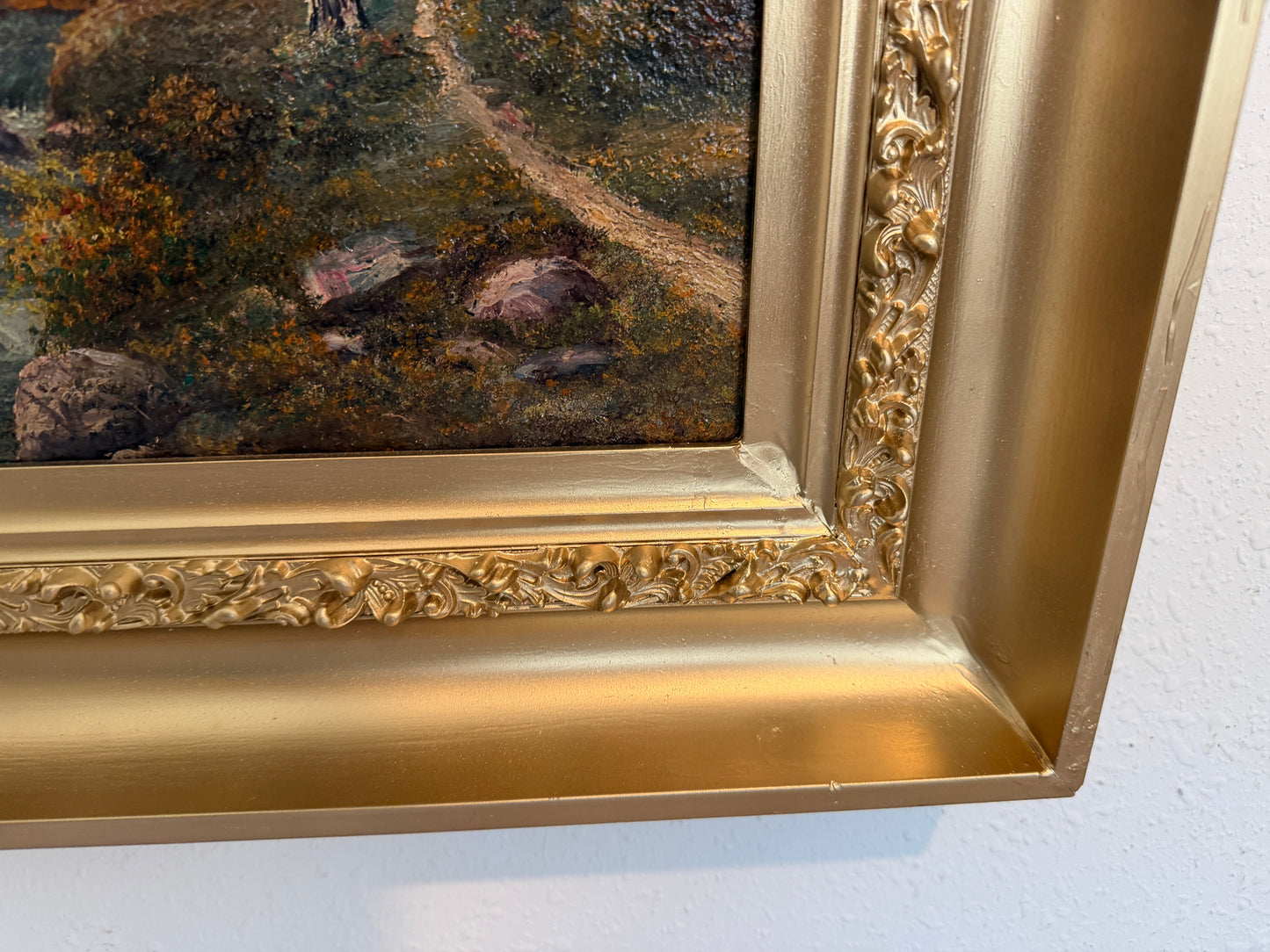 1907 American-Sweden Artist Gustav W. Leufstedt 1867-1909 Antique Landscape Art