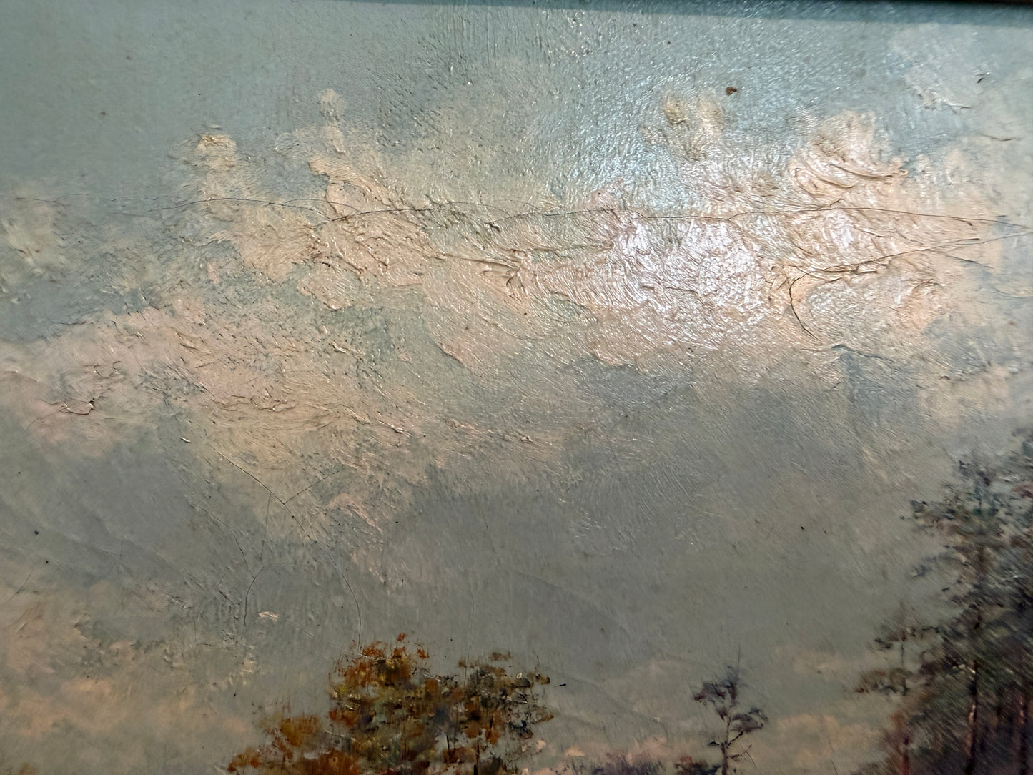 1907 American-Sweden Artist Gustav W. Leufstedt 1867-1909 Antique Landscape Art