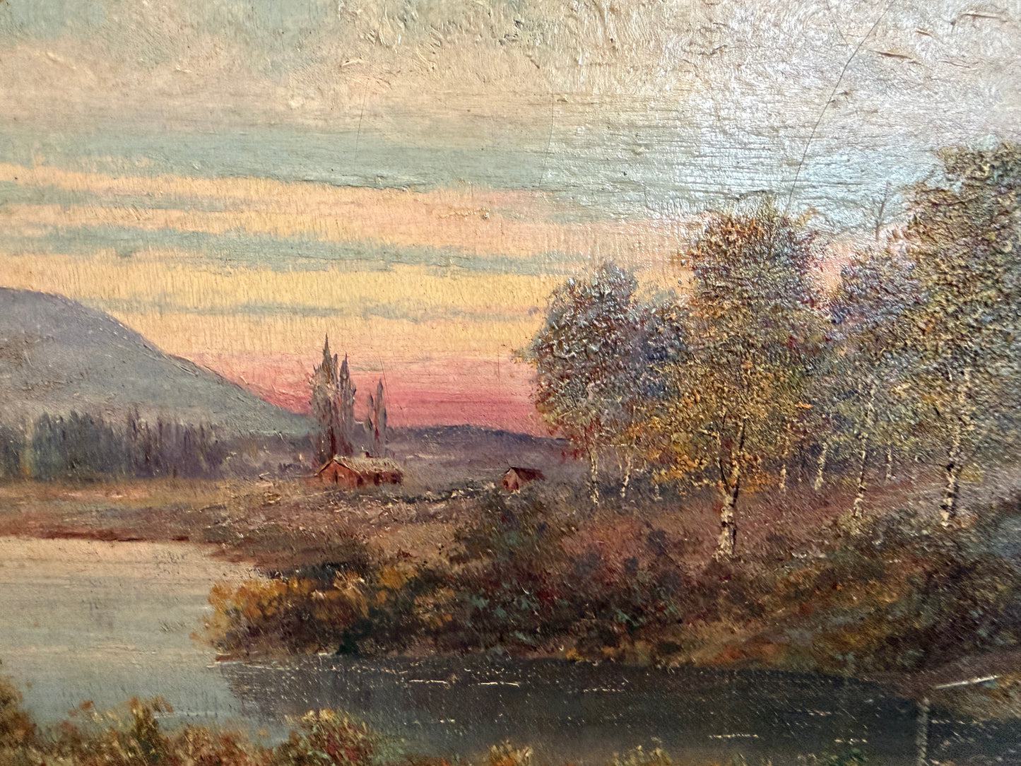 1907 American-Sweden Artist Gustav W. Leufstedt 1867-1909 Antique Landscape Art