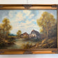 Josef Benda (German b.1937) Large Oil on canvas Painting Landscape Gold Frame