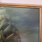 Large Vintage Nautical Oil Painting Signed Dramatic Sailing Ship Seascape