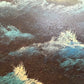 Large Vintage Nautical Oil Painting Signed Dramatic Sailing Ship Seascape