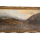 Antique 1893 Large Signed Oil Painting British School Deer Highland Landscape