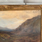 Antique 1893 Large Signed Oil Painting British School Deer Highland Landscape
