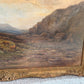 Antique 1893 Large Signed Oil Painting British School Deer Highland Landscape