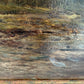 Antique 1893 Large Signed Oil Painting British School Deer Highland Landscape