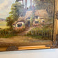 Robert Towers (British, 20C) Large Oil Painting English Cottage Landscape Framed