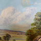 Robert Towers (British, 20C) Large Oil Painting English Cottage Landscape Framed