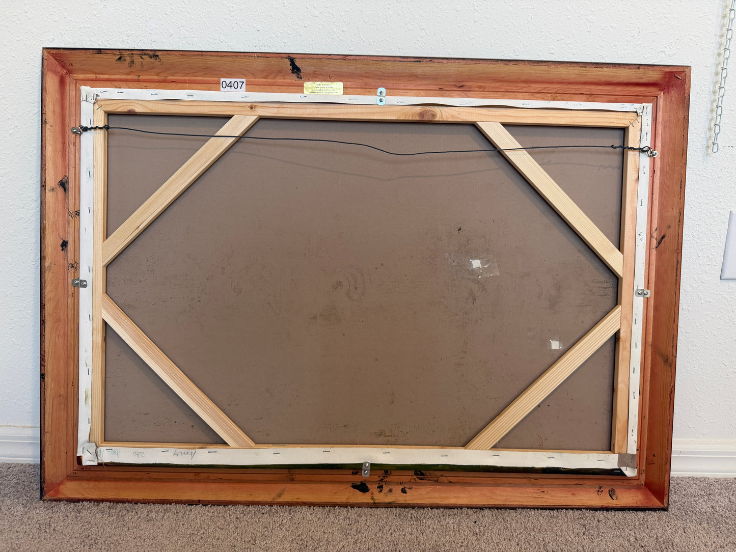 Large Vintage Oil Painting English Fox Hunt Horses Hounds Hunting Scene Art