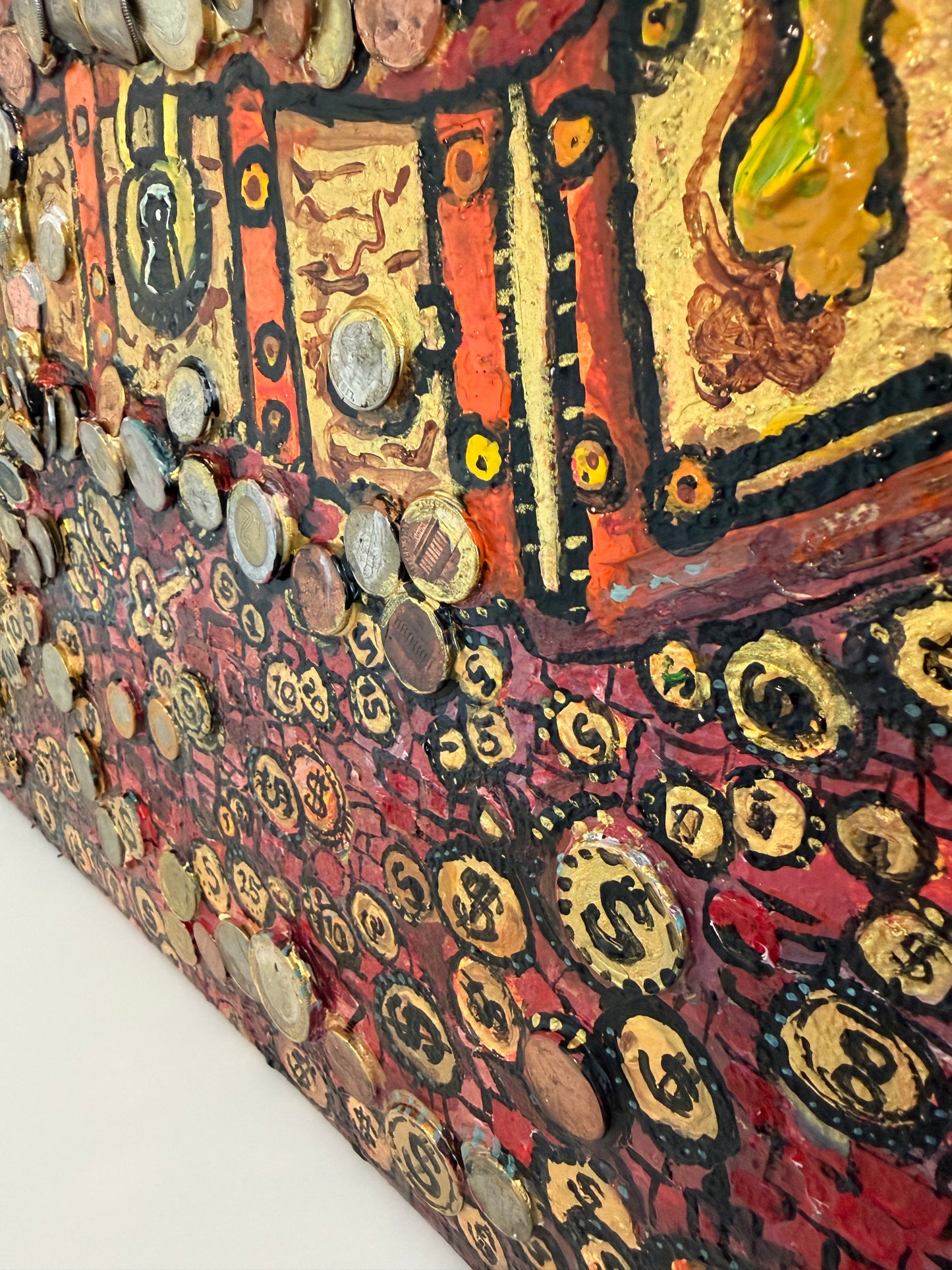 One-Of-A-Kind Painting on canvas by Serg Graff "The Dragon of Timely Gold"+COA