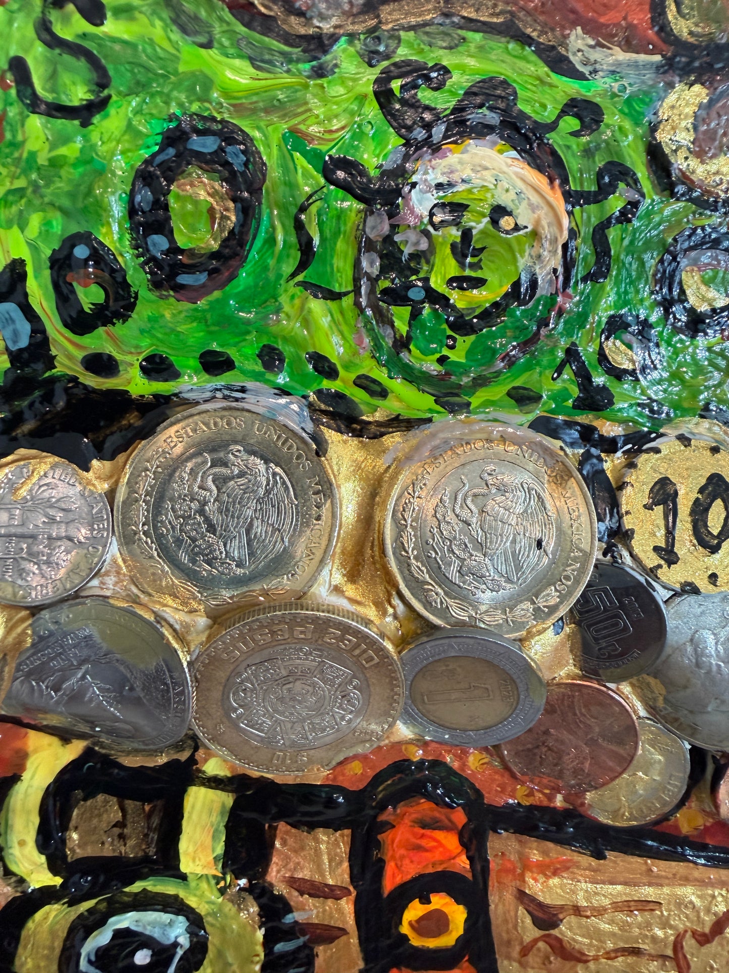 One-Of-A-Kind Painting on canvas by Serg Graff "The Dragon of Timely Gold"+COA