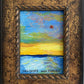 Original Serg Graff Ocean Sunset Acrylic Painting Framed Small Seascape Art
