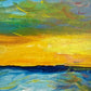 Original Serg Graff Ocean Sunset Acrylic Painting Framed Small Seascape Art
