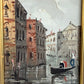 Antonio De Vity(1901-1993) Italian Oil Painting Venice Canal Gondola Cityscape
