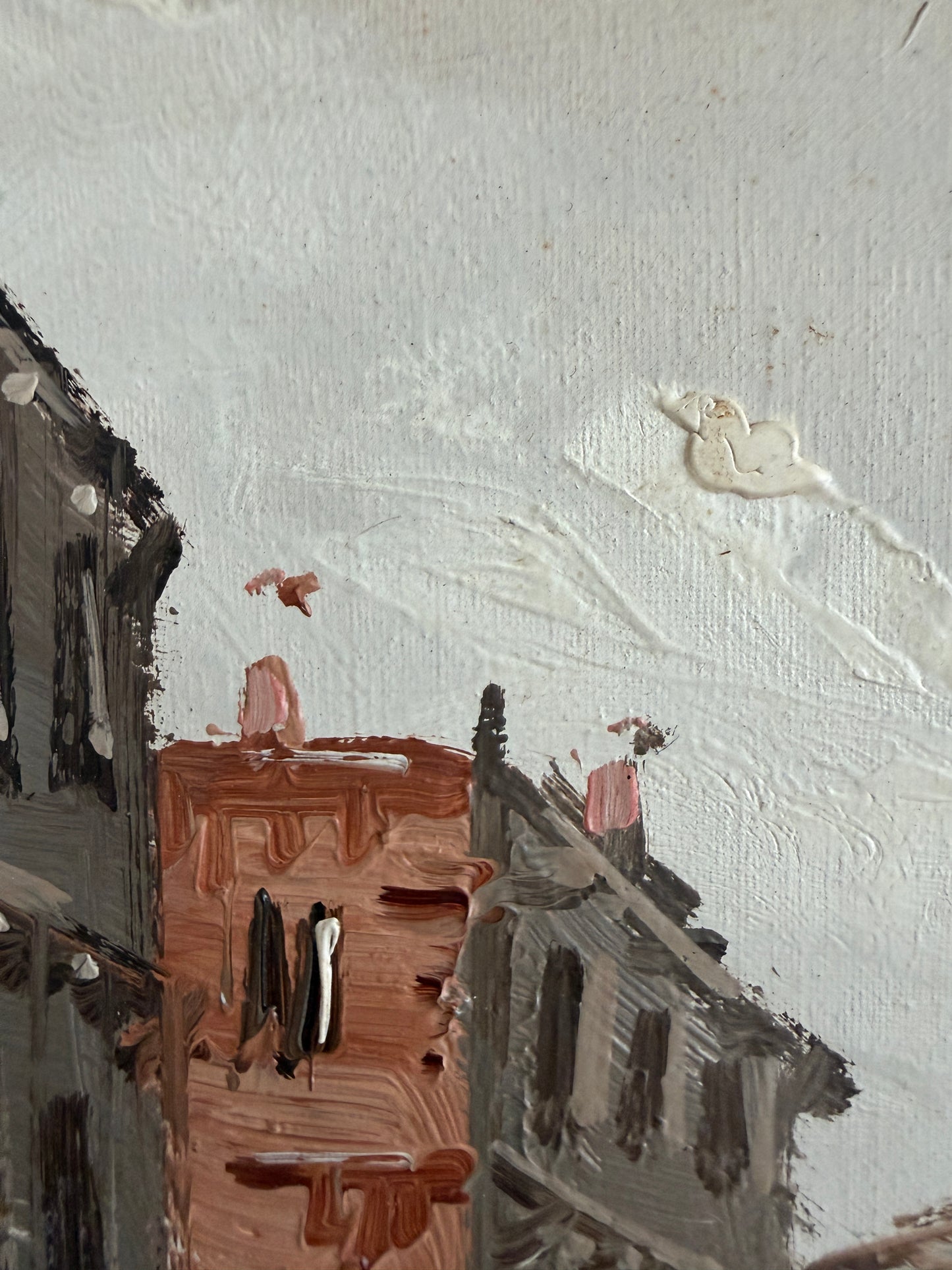 Antonio De Vity(1901-1993) Italian Oil Painting Venice Canal Gondola Cityscape