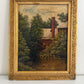 1887 Antique 19 C. American Oil Painting Signed Landscape Shattuck Frame Clamps