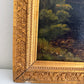 1887 Antique 19 C. American Oil Painting Signed Landscape Shattuck Frame Clamps