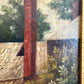 1887 Antique 19 C. American Oil Painting Signed Landscape Shattuck Frame Clamps