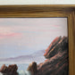Framed Vtg Oil Painting Seascape Signed Theddy Peterson Coastal Waves Rocks Art