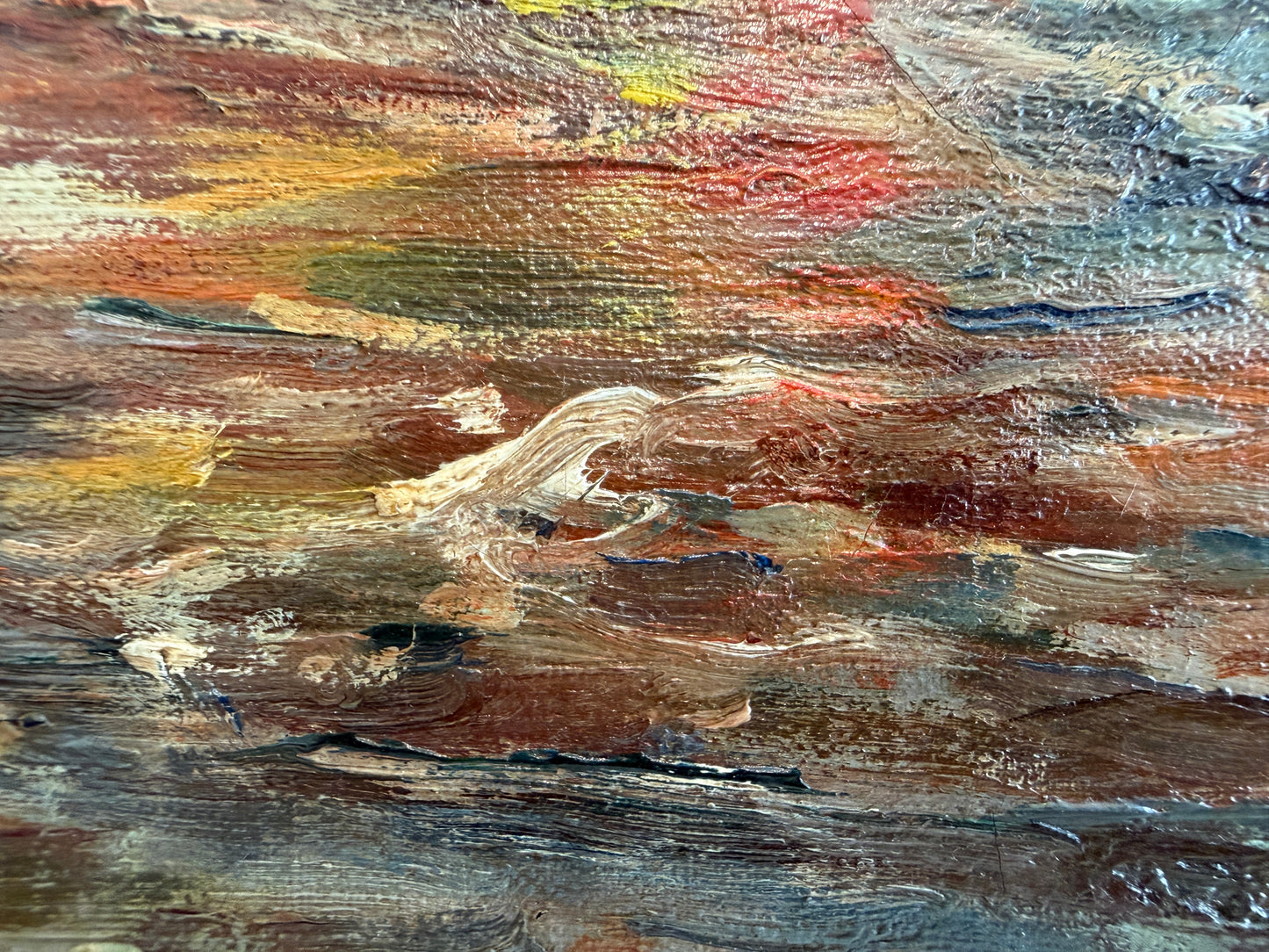 GIUSEPPE GIARDIELLO (Italia 1870-1920) Antique Oil Painting Fishermen Seascape