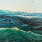 Large Original Marine Oil Painting Tall Ship on Open Sea Nautical Seascape