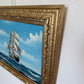 Original Oil Painting on canvas Seascape Sailing Ship Signed Maritime Art Framed