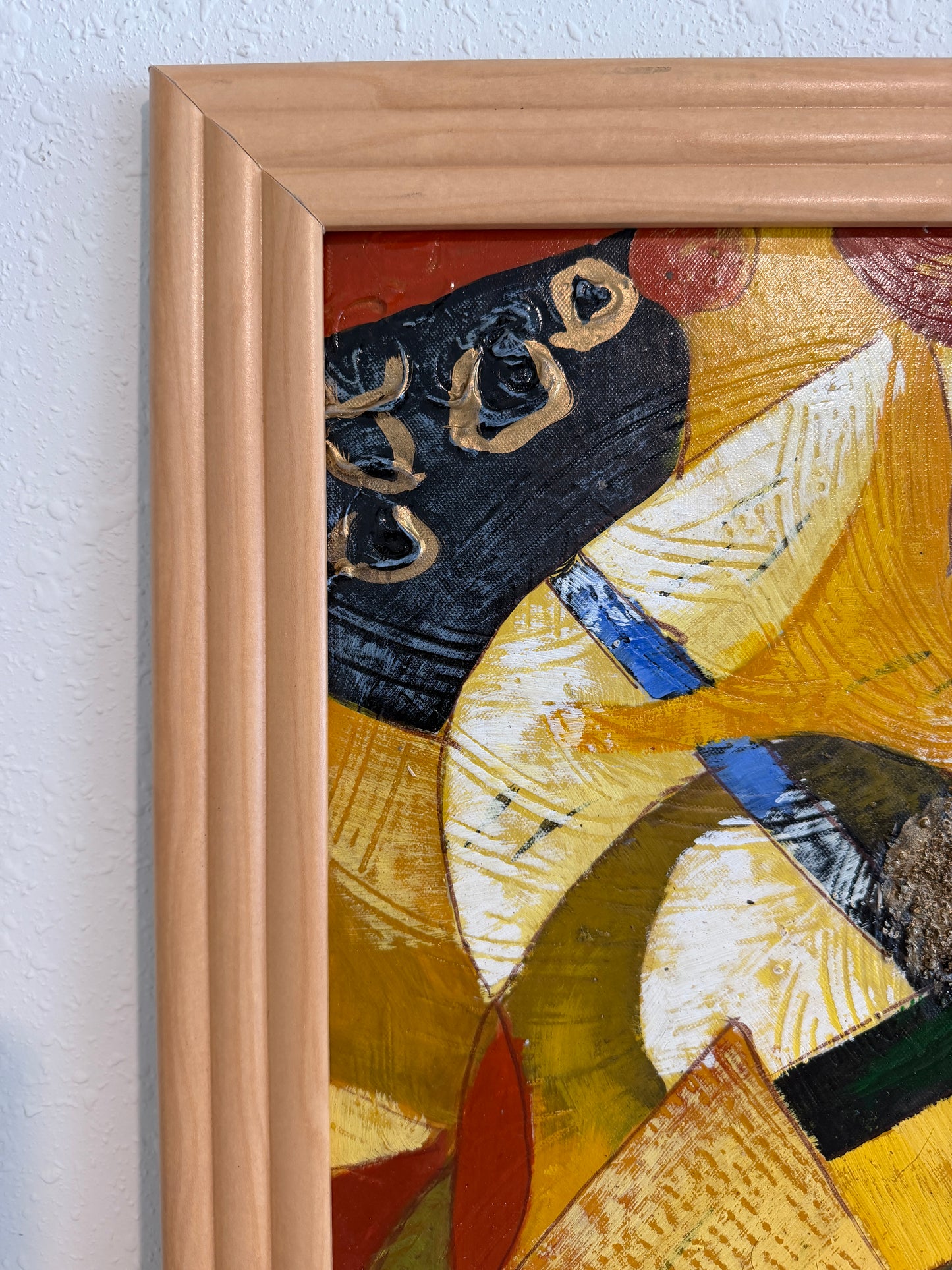 Alena Kalen Modern Geometric Original Abstract Oil Painting Cubist Reverie” COA