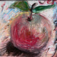 Original painting on canvas board by Serg Graff " Futuristic Apple" COA
