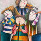 Joyce Roybal Original Painting on Canvas | Musicians | Signed & Framed Artwork