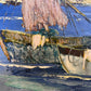 Antoniou Signed Original Oil Painting Seascape, Coastal Scene Framed Vintage Art