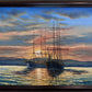 Listed British Artist John Ambrose 1931-2010 Original Canvas Painting seascape