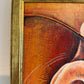 Original Abstract Figure Oil Painting Alena Kalen "Warm Solitude" Framed, COA