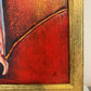 Original Abstract Figure Oil Painting Alena Kalen "Warm Solitude" Framed, COA