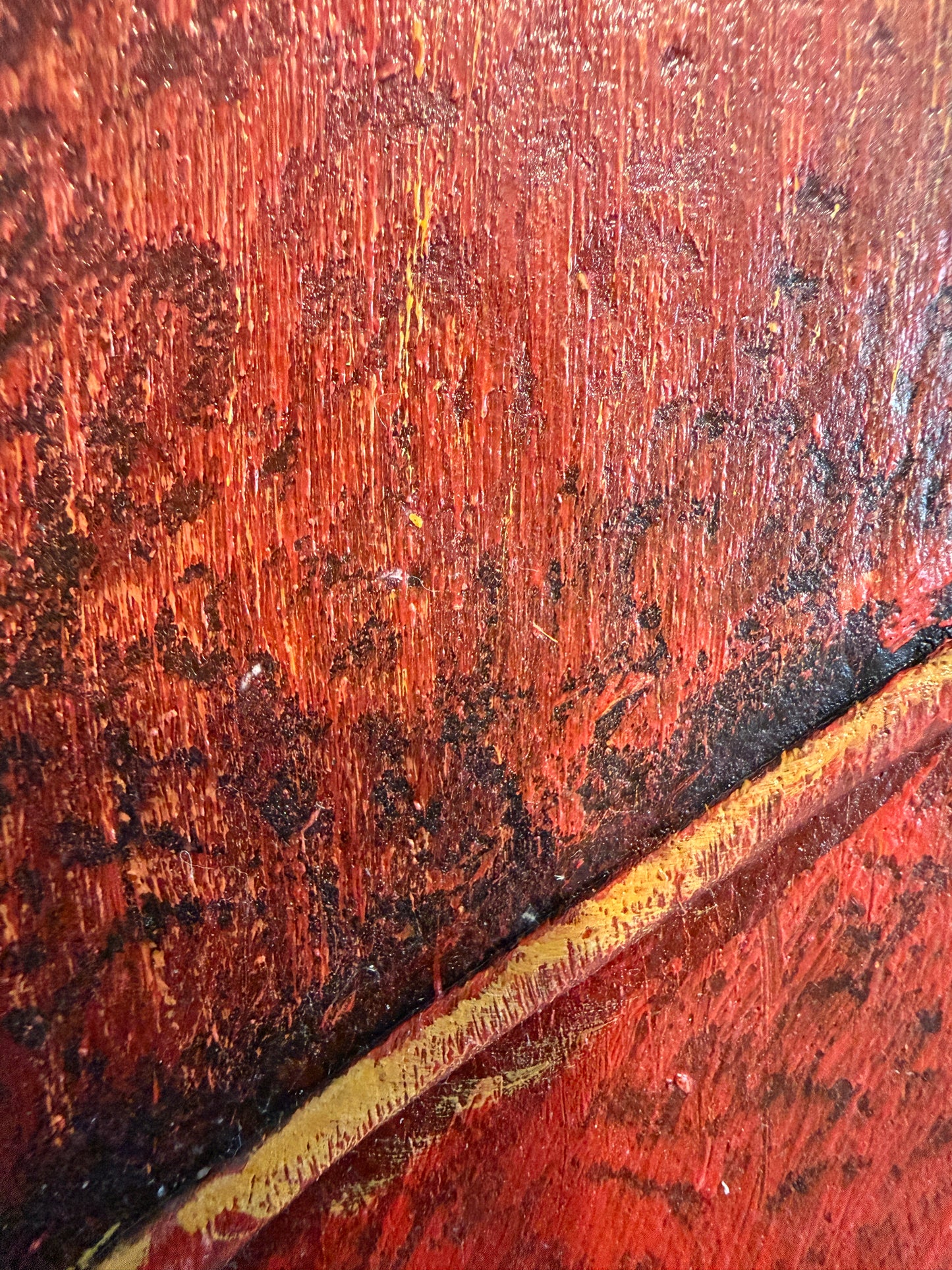 Original Abstract Figure Oil Painting Alena Kalen "Warm Solitude" Framed, COA