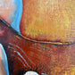 Original Abstract Figure Oil Painting Alena Kalen "Warm Solitude" Framed, COA