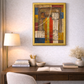 Original Abstract Oil Painting by Alena Kalen "Constructed Silence" Framed, COA