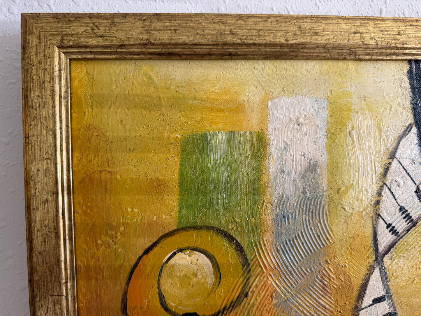 Original Abstract Oil Painting Alena Kalen Cadence Musical Art Contemporary, COA