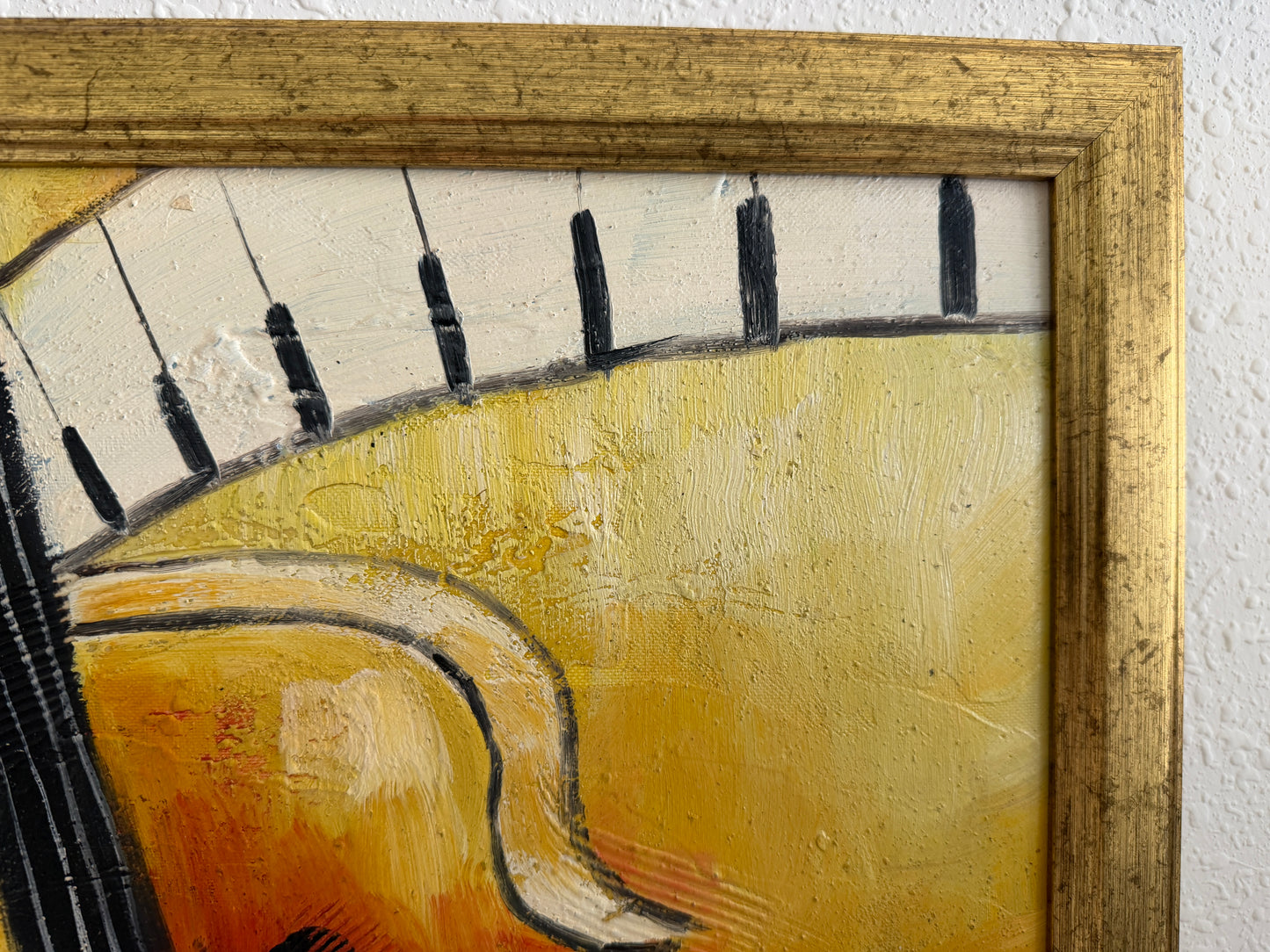 Original Abstract Oil Painting Alena Kalen Cadence Musical Art Contemporary, COA
