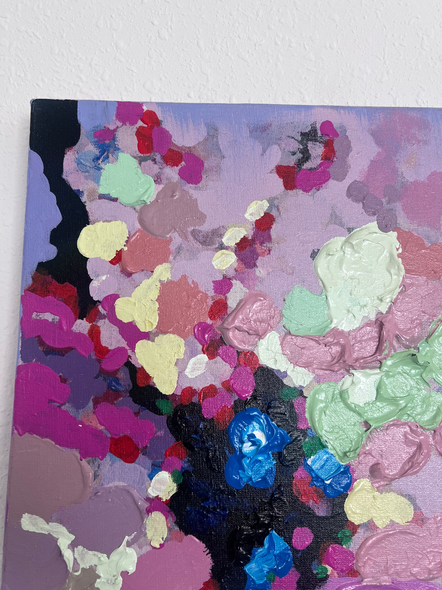 Original Abstract Textured Acrylic Painting on Canvas 47.5"x16", Unframed