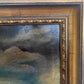 Antique Dutch Style Signed Oil Painting on Board – Winter Landscape Genre Scene
