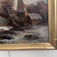 Vintage Dutch Style Winter Landscape Oil Painting – Signed Martin – Canvas