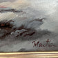 Vintage Dutch Style Winter Landscape Oil Painting – Signed Martin – Canvas
