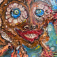 Large Textured Mixed Media Painting by Serg Graff – "Magic Fish" – COA Included