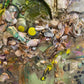 Large Textured Mixed Media Painting by Serg Graff – "Magic Fish" – COA Included