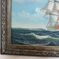 Signed Original Oil Painting Tall Ship at Sea Maritime Nautical Ocean Seascape