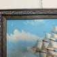 Signed Original Oil Painting Tall Ship at Sea Maritime Nautical Ocean Seascape