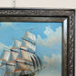 Signed Original Oil Painting Tall Ship at Sea Maritime Nautical Ocean Seascape