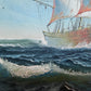 Signed Original Oil Painting Tall Ship at Sea Maritime Nautical Ocean Seascape