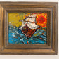 Serg Graff Acrylic Painting Ship Seascape "Tempest" Expressionist Modern Art COA