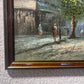 Listed Artist C.Burnett(IX-XX) oil painting on board Paris, Notre Dame, framed